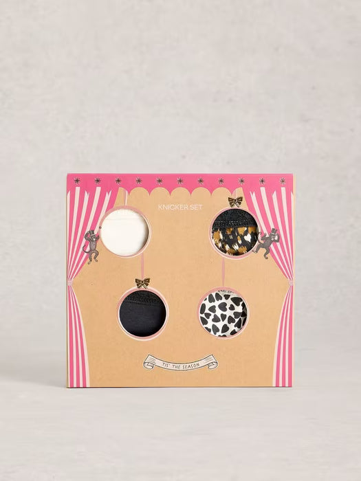 White Stuff Women's 4 Pack Knicker Box Set In Black