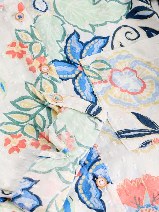 White Stuff Women's Annie Jersey Shirt In Ivory Print