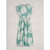 White Stuff Women's Mina Jersey Dress In Teal Print