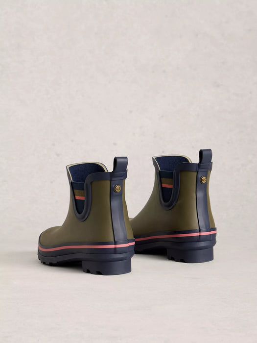 White Stuff Puddle Wellie Boot In Khaki Green