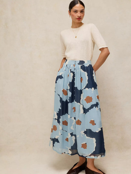 White Stuff Women's Leela Maxi Skirt In Blue Multi