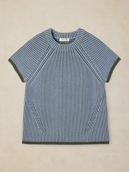 White Stuff Women's Plated Tee In Blue Multi