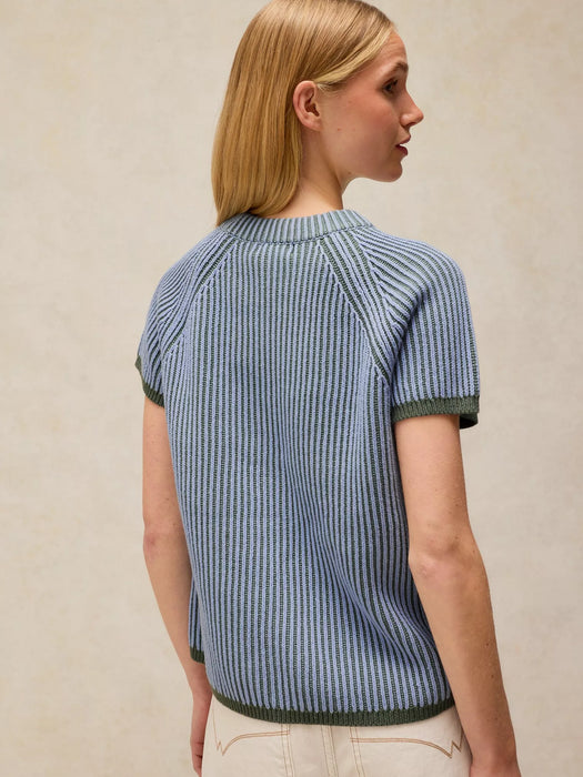 White Stuff Women's Plated Tee In Blue Multi