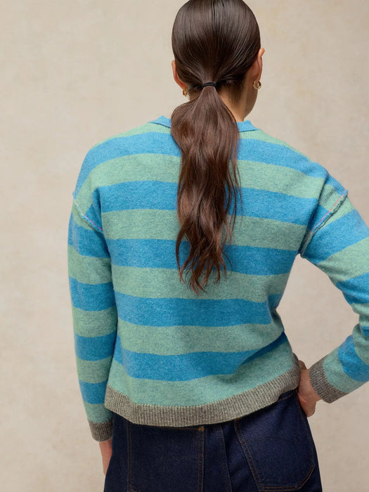 White Stuff Women's Sansa Colourblock Cardi In Blue Multi