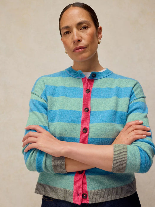White Stuff Women's Sansa Colourblock Cardi In Blue Multi