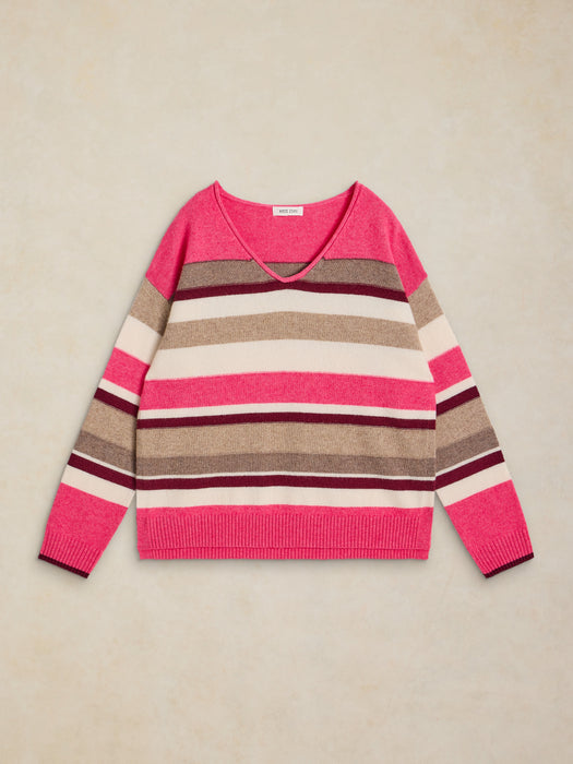 White Stuff Women's Sansa Colourblock Cardi In Pink Multi