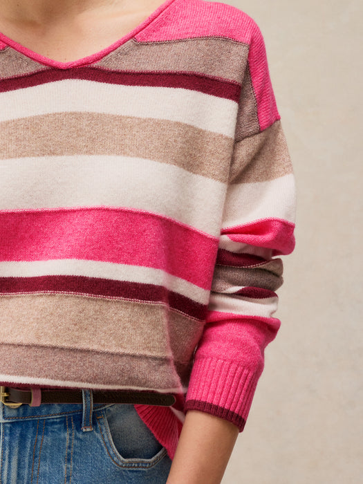 White Stuff Women's Sansa Colourblock Cardi In Pink Multi