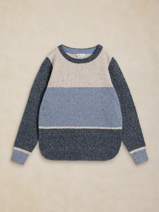 White Stuff Women's Talia Nep Block Jumper In Blue Multi