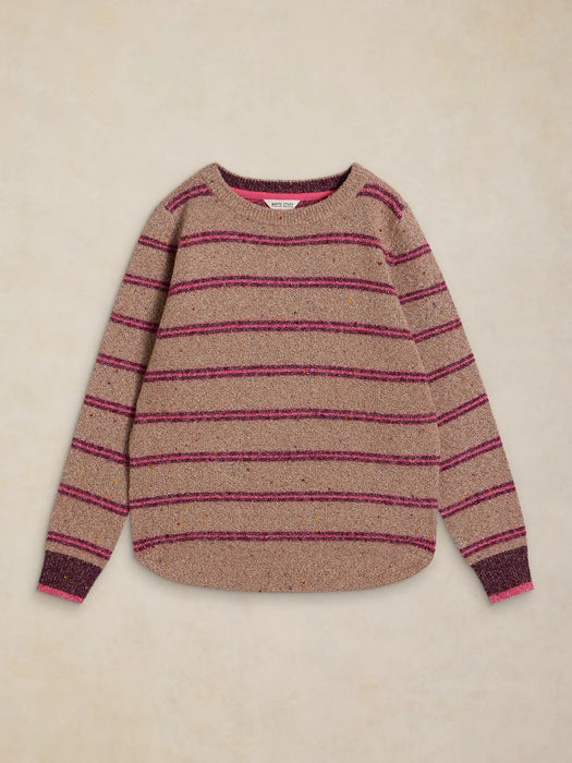 White Stuff Women's Talia Nep Striped Jumper In Natural Multi