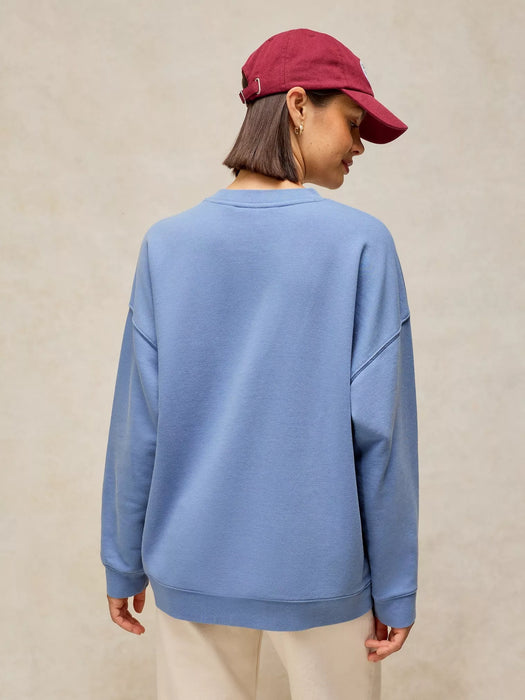 White Stuff Women's Cleo Longline Graphic Sweat In Blue Print