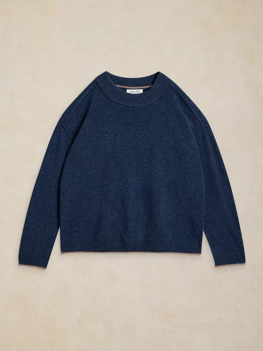 White Stuff Women's Cashmere Nep Crew Jumper In Dark Navy