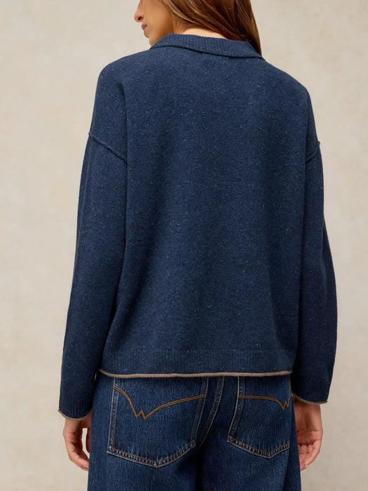 White Stuff Women's Cashmere Nep Crew Jumper In Dark Navy