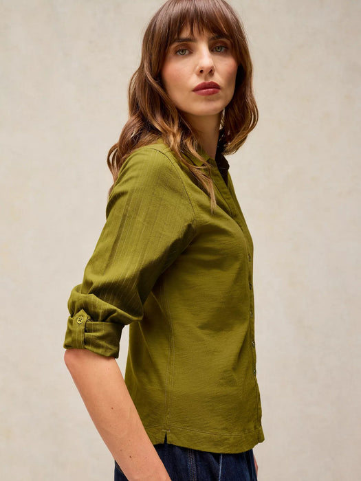White Stuff Women's Annie Sparkle Mix Shirt In Mid Green