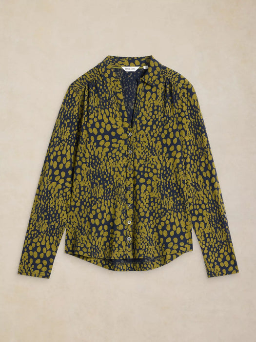 White Stuff Women's Annie Jersey Shirt In Green Print