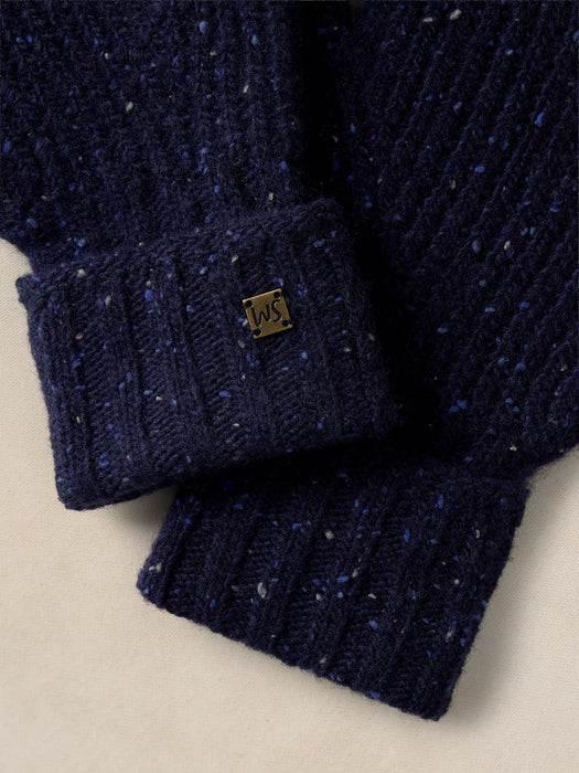 White Stuff Men's Nep Rib Gloves In Dark Navy