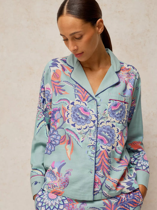 White Stuff Women's Nina PJ Shirt In Blue Print