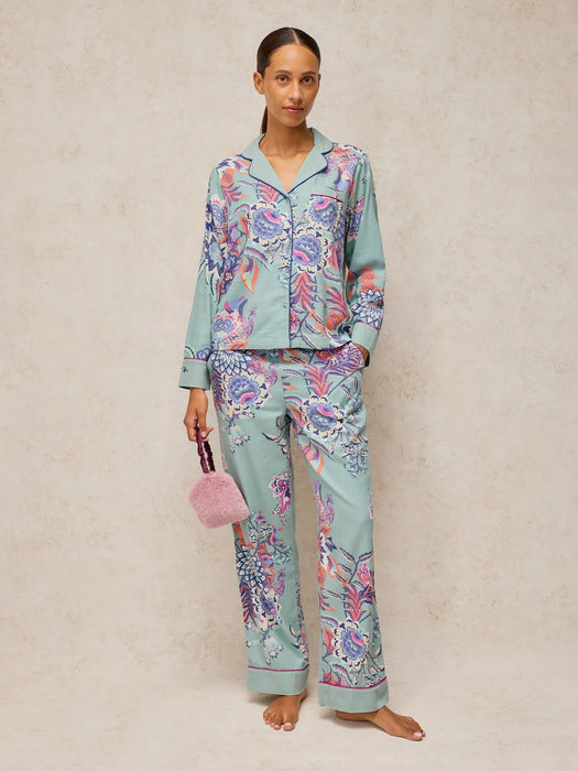 White Stuff Women's Nina PJ Shirt In Blue Print