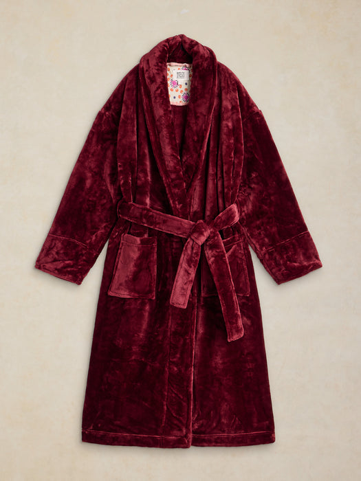 White Stuff Women's Clover Cosy Dressing Gown In Dark Plum