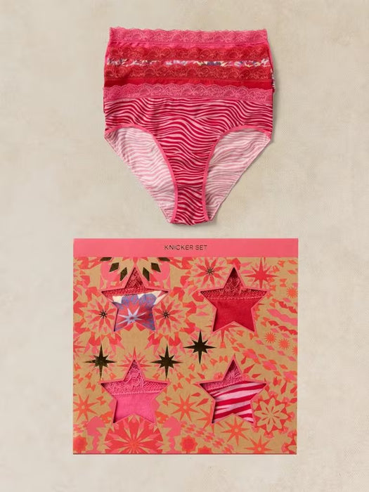 White Stuff Women's 4 Pack Knicker Box Set In Red Multi