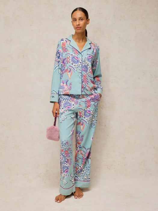 White Stuff Women's Nina PJ Bottom In Blue Print