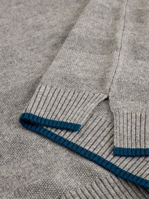 White Stuff Women's Sansa Stitch V Neck Jumper In Grey Multi