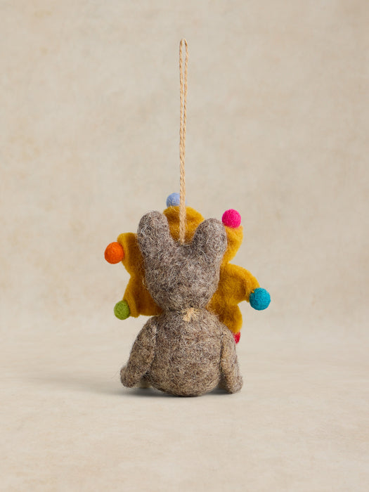 White Stuff Cat Star Hanging Festive Decoration