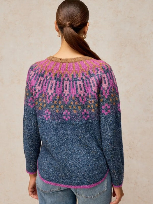 White Stuff Women's Talia Fairisle Jumper In Teal Multi