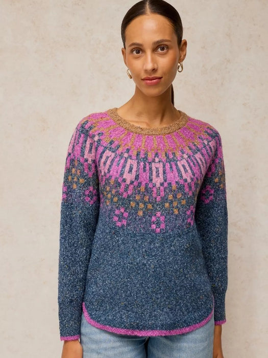 White Stuff Women's Talia Fairisle Jumper In Teal Multi