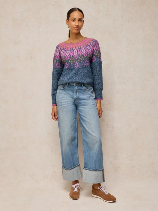 White Stuff Women's Talia Fairisle Jumper In Teal Multi