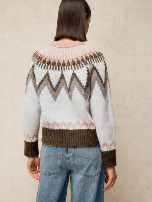 White Stuff Women's Blurred Fairisle Jumper In Natural Multi