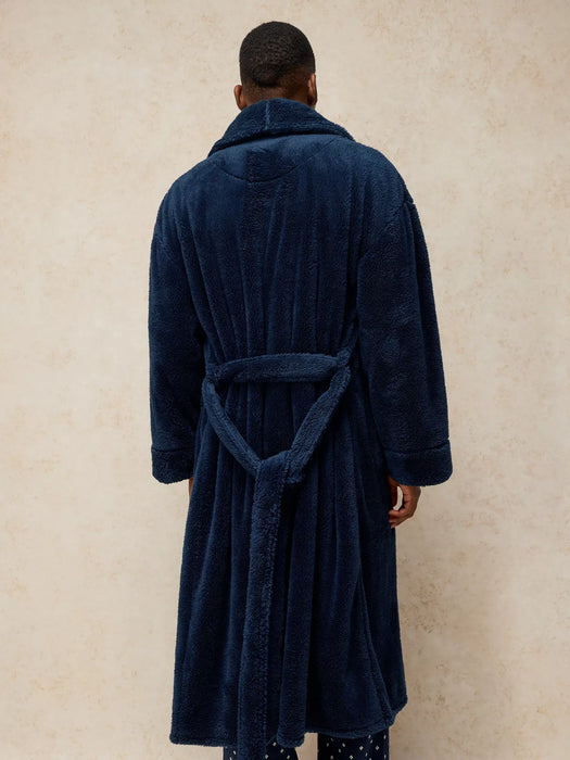 White Stuff Men's Cranworth Cosy Robe In Navy Print