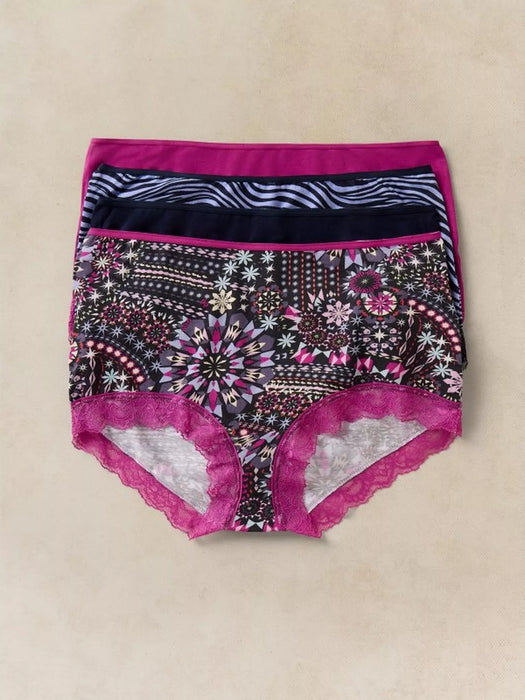 White Stuff Women's 4 Pack Hipster Knicker Set In Navy Multi