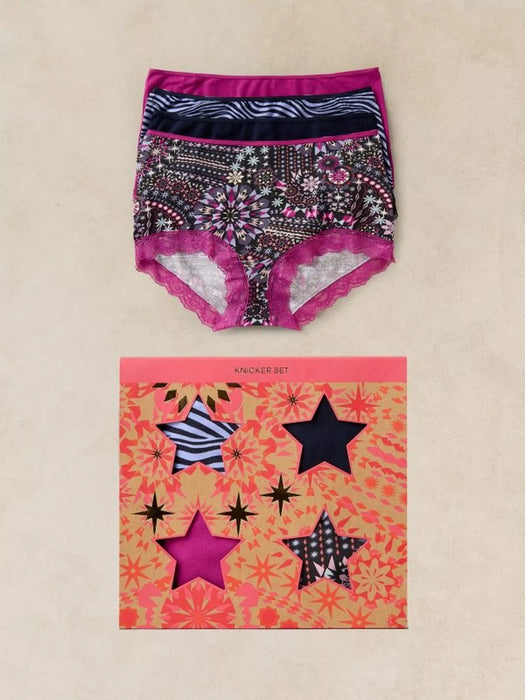 White Stuff Women's 4 Pack Hipster Knicker Set In Navy Multi
