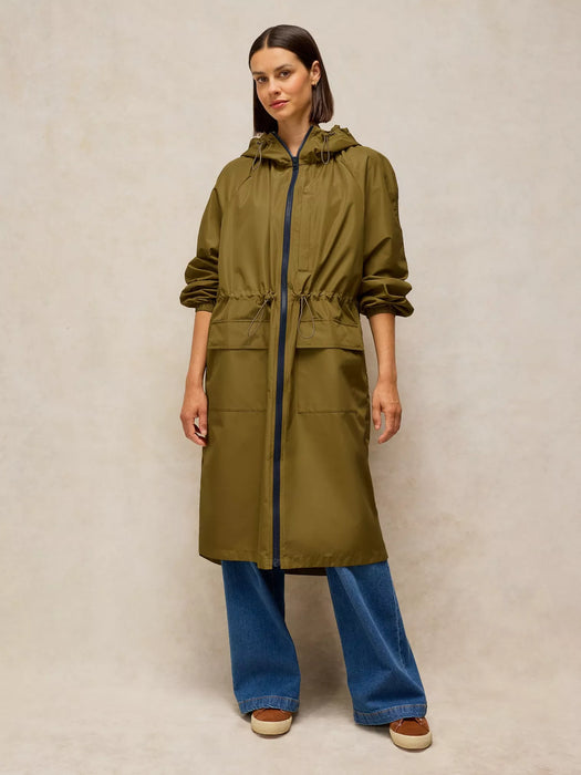 White Stuff Women's Showerproof Coat In Khaki Green