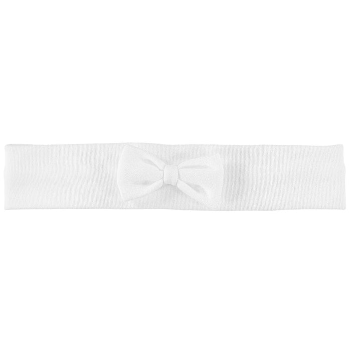 Emile et Rose Alba White Baby Girls Bow Hairband