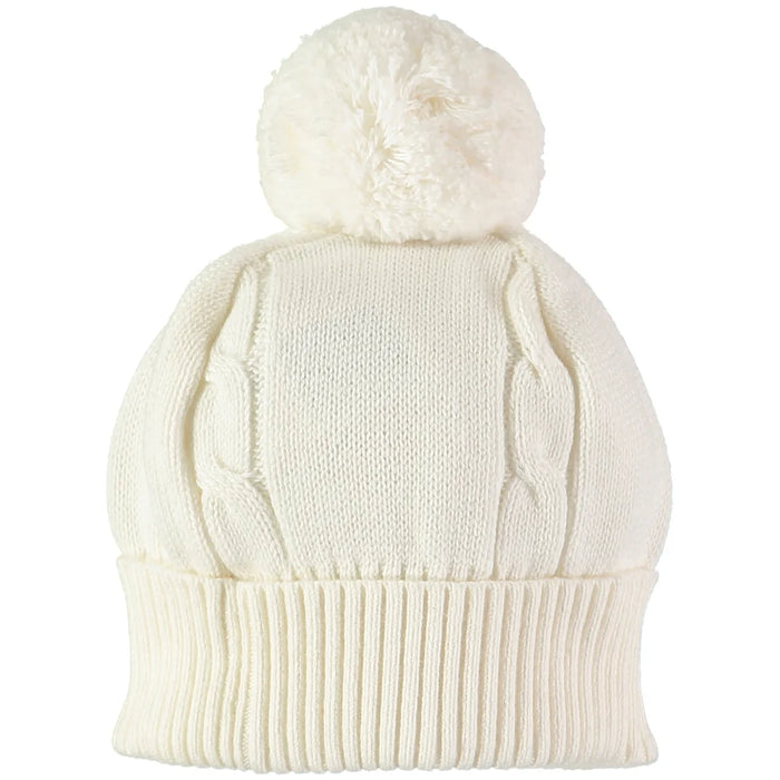 Emile et Rose Fuzzy Bobble Hat - Ivory