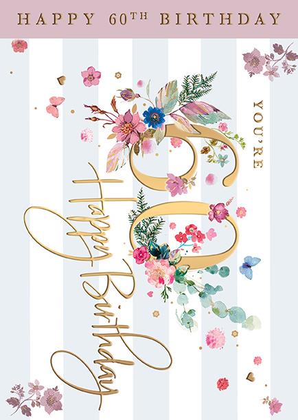Words N Wishes 'You're 60th Birthday' Card
