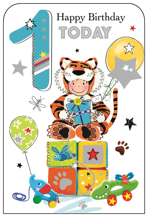Jonny Javelin 'Happy Birthday 1 Today' Birthday Card