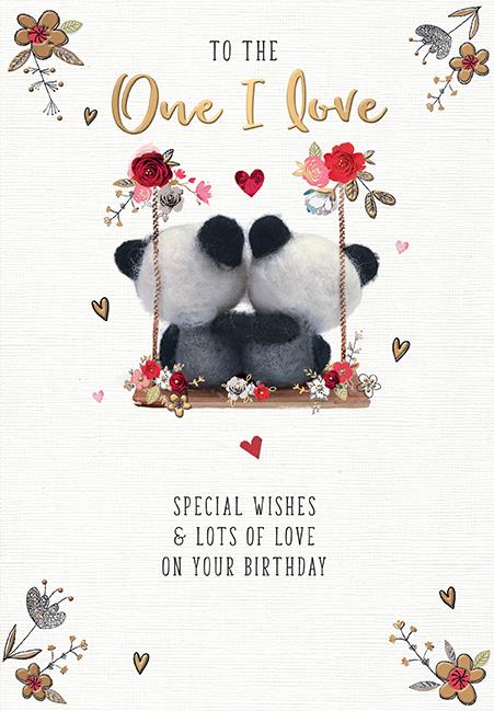 Words & Wishes 'To The One I Love' Birthday Card