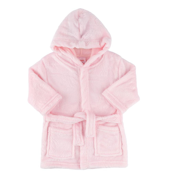 Pink Bunny Embossed Fleece Robe