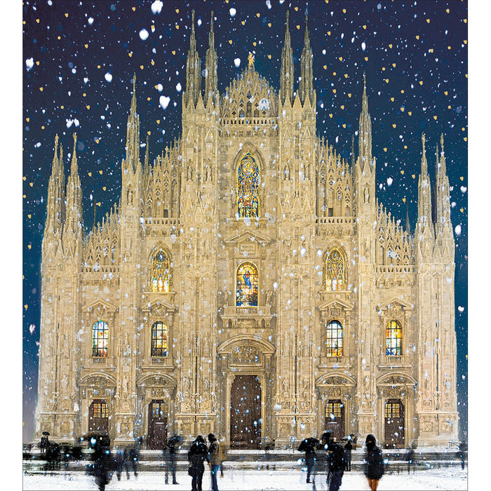 Woodmansterne 'Snowy Cathedral' Christmas Box me
