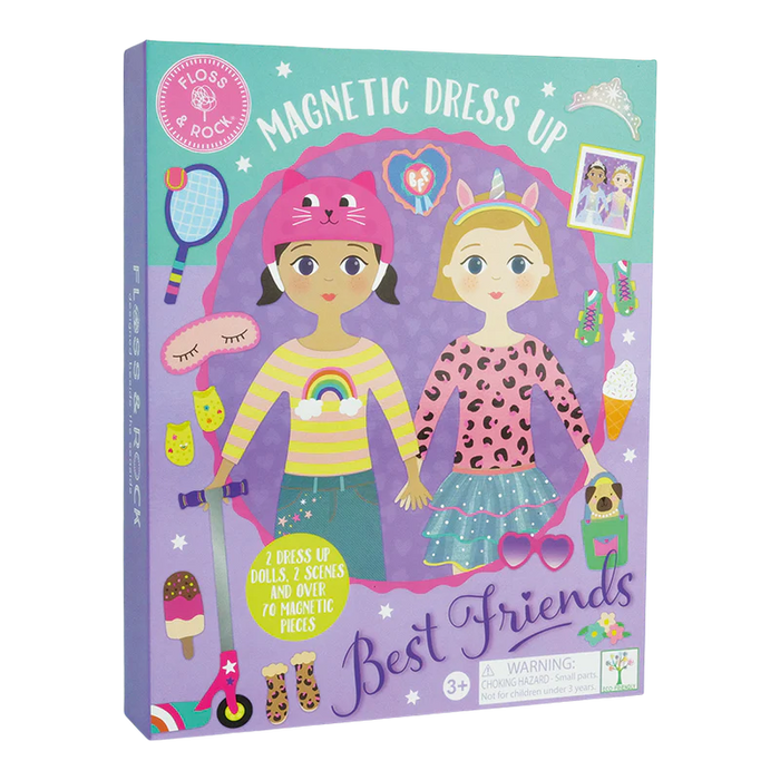 Floss & Rock Wooden Magnetic Dress Up Doll - Best Friends