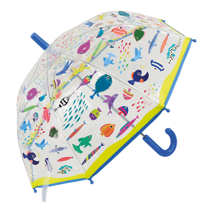 Floss & Rock Colour Changing Umbrella - Ocean (Clear)