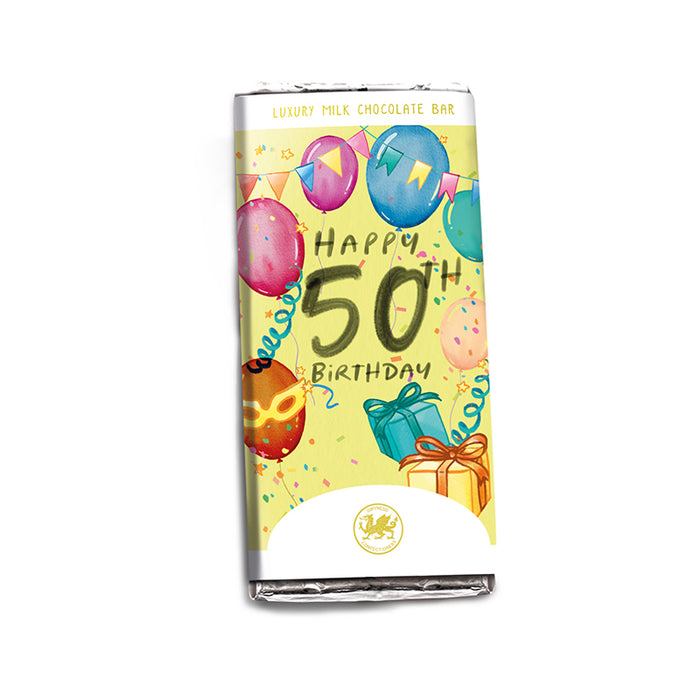 Happy 50th Milk Chocolate Bar 85g