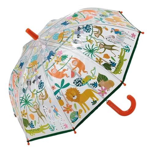 Floss & Rock Jungle Transparent Colour Changing Umbrella
