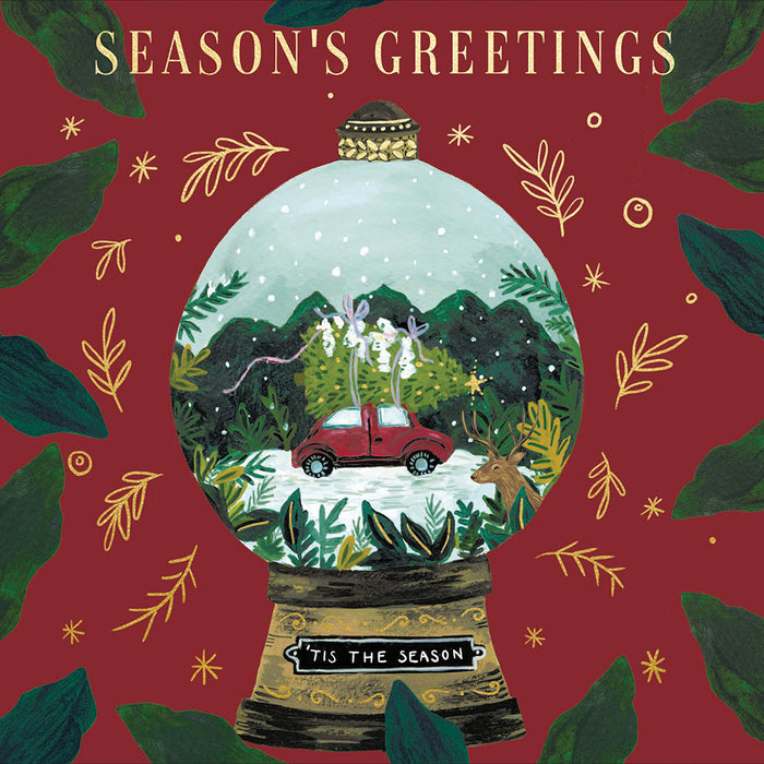 Woodmansterne 'Festive Snow Globe' Christmas Card