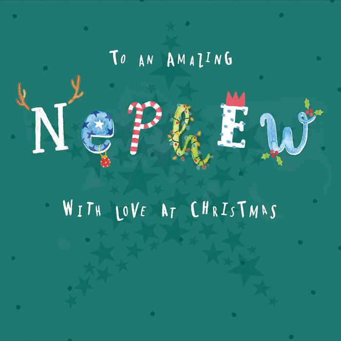 Woodmansterne 'To An Amazing Nephew' Christmas Card