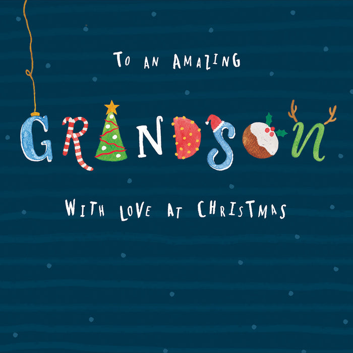 Woodmansterne 'To An Amazing Grandson' Christmas Card