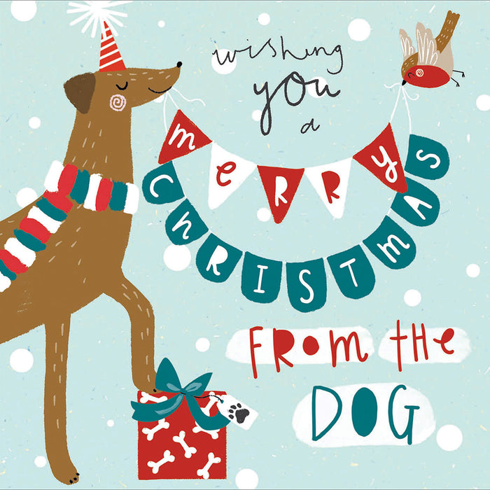 Woodmansterne 'Merry Christmas From The Dog' Christmas Card