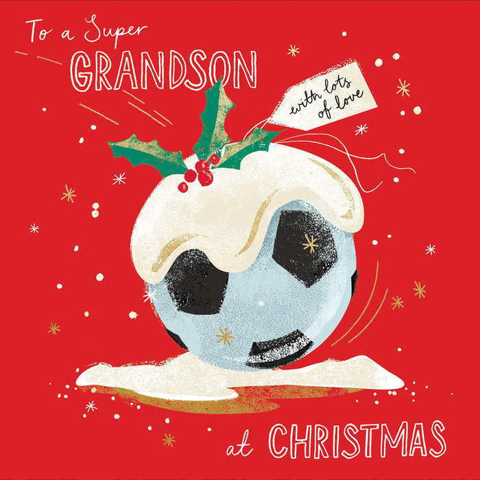 Woodmansterne 'To A Super Grandson' Christmas Card